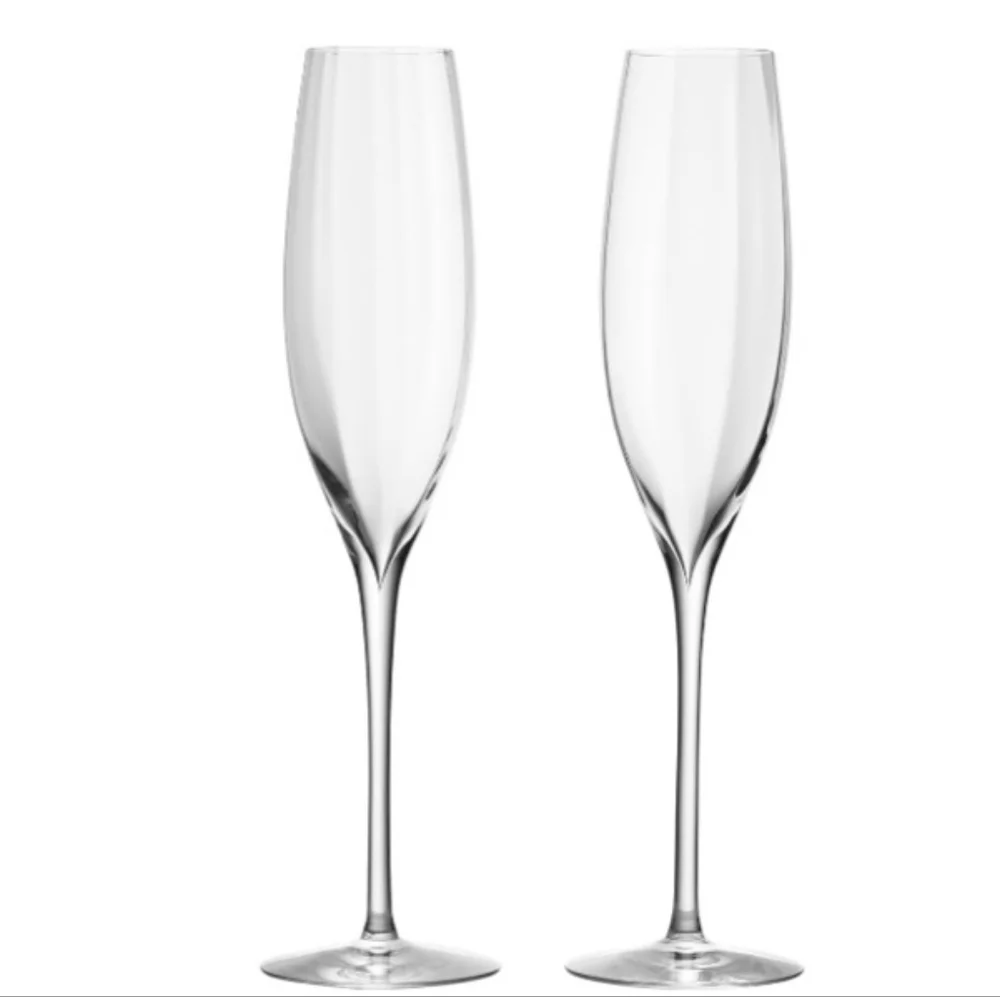 WATERFORD ELEGANCE OPTIC CLASSIC 1-PAIR‎ CHAMPAGNE FLUTE GLASSES